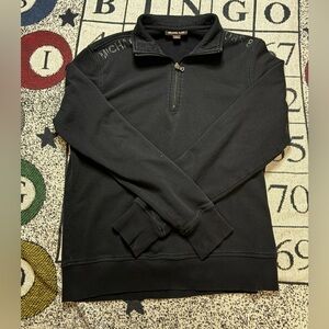 Micheal Kors Black Quarter Zip Mens Medium